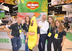 Del Monte had fun showing bananas to stand visitors.